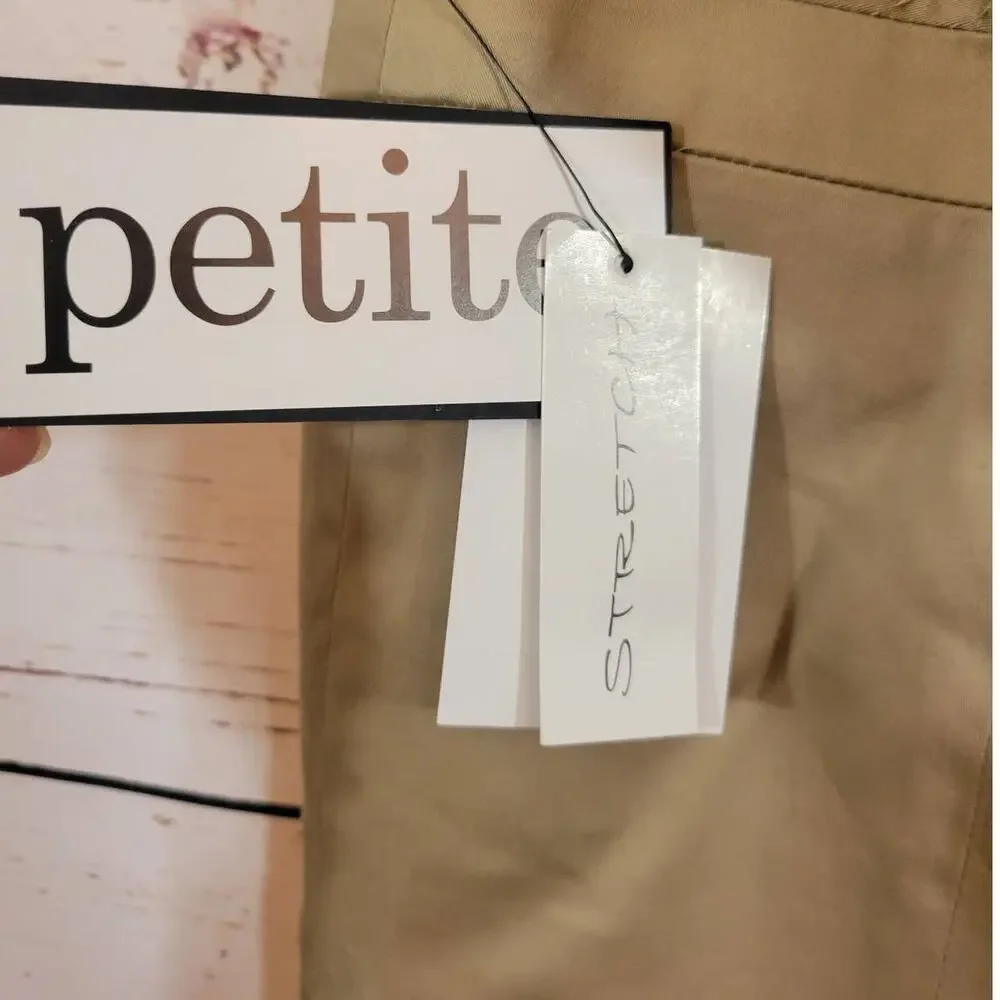 NWT Atelier Luxe Khaki Skirt Athleisure‎ Active Tan Stretch Women's Size 2P